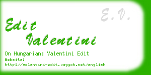 edit valentini business card